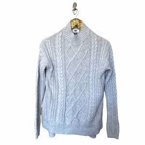 Old Navy Gray Cable Knit Sweater